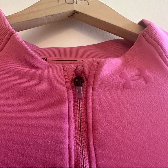 Under Armour Women's Qlifier Run 2 Half Zip Running Pink Jacket L - Picture 6 of 13